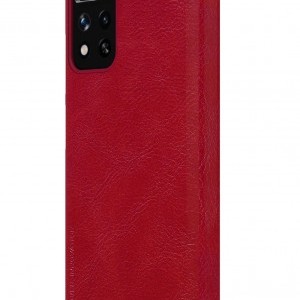 Xiaomi Redmi Note 11 /Poco M4 Pro Nillkin Qin Pro bőr fliptok piros