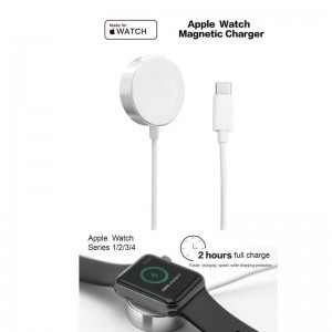 Apple Watch MFi mágneses vezeték nélküli töltő USB-C csatlakozással (AC-10)