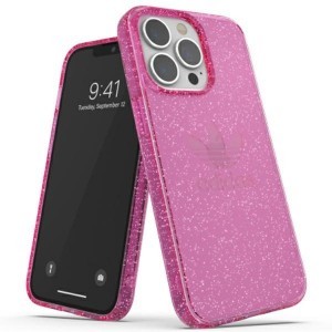 iPhone 13 Pro Adidas Originals tok flitteres pink