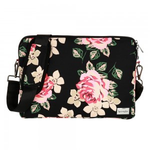 Wonder Sleeve laptop táska 13-14'' fekete rózsás