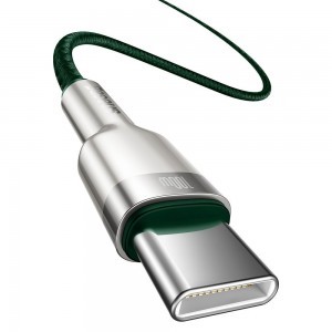 USB Type C - USB Type C kábel 100 W (20 V / 5 A) 1 m zöld Baseus Cafule Metal Data