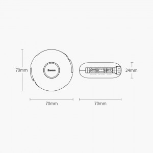 Baseus Zinc 3 az 1-ben mágneses visszahúzható kábel szett USB Type C - micro USB / USB Type C / Lightning 20W 1m fekete
