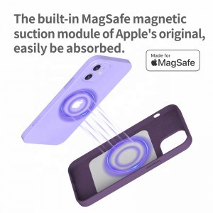 iPhone 13 Pro Max szilikontok fekete MagSafe-rögzítésű (AC-02) Alphajack