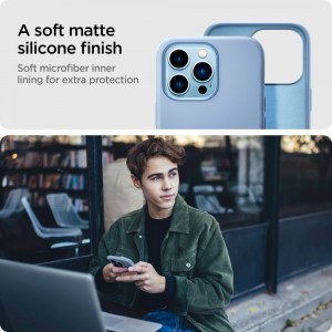 iPhone 13 Pro Spigen Silicone Fit tok Sierra kék (ACS03908)