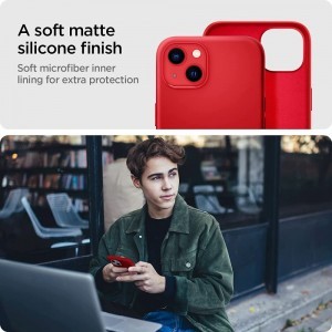iPhone 13 Spigen Silicone Fit tok piros (ACS03899)