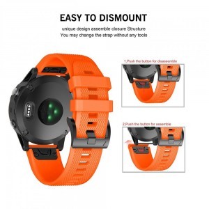 Garmin Fenix 3/5X/3HR/5X PLUS/6X/6X PRO/7X Tech-Protect Smooth óraszíj narancssárga