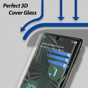 Google Pixel 6 Pro Whitestone Dome Glass 2x 9H kijelzővédő üvegfólia UV lámpával 