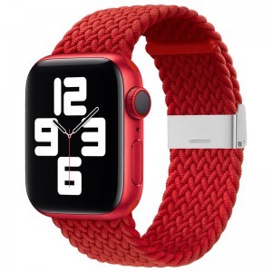 Apple Watch 8/7/6 / SE / 5/4/3/2 (41mm / 40mm / 38mm) Fabric szövet óraszíj piros