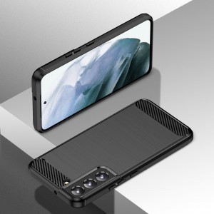 Samsung Galaxy S22 Plus Carbon szénszál mintájú TPU tok fekete