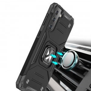 Samsung Galaxy S22 Plus Wozinsky Ring Armor Case Kickstand telefontok ezüst