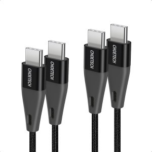 Choetech 2x USB Type C - USB Type C töltő és adatkábel 60W 5A 1,2m + 2m fekete