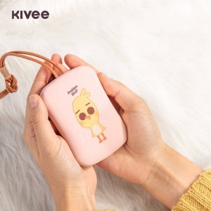 Kivee Power Bank 5000 mAh + kézmelegítő kacsás rózsaszín