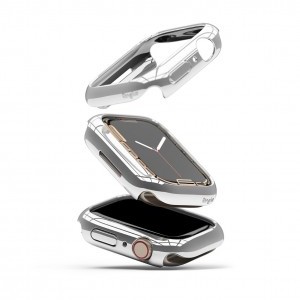 Apple Watch 7 45 mm Ringke Slim 2x Tok Átlátszó / Króm