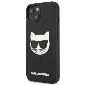 iPhone 13 Mini 5.4'' Karl Lagerfeld KLHCP13SCH3DBK 3D Rubber Choupette tok fekete