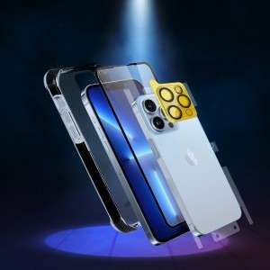 iPhone 11 Pro Bestsuit 6in1 Tok / flexi kijelzővédő üveg / hátlapi fólia / kamera védő üveg / tisztító ruha / applikátor (D30 Buffer)