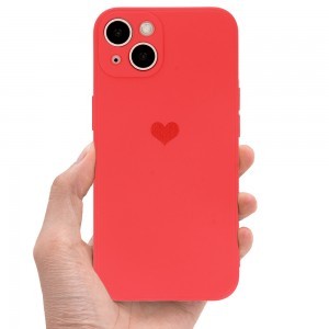 iPhone 11 Pro Max Vennus szilikon tok szív mintával piros