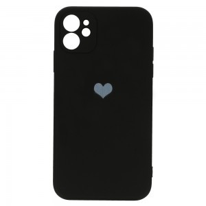 iPhone 11 Vennus szilikon tok szív mintával fekete