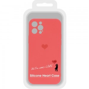 iPhone 12 Pro Max Vennus szilikon tok szív mintával piros