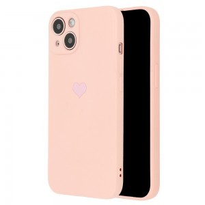 iPhone 13 Pro Vennus szilikon tok szív mintával rózsaszín