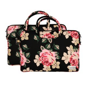 Wonder Briefcase laptop táska 13-14'' fekete rózsás