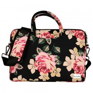 Wonder Briefcase laptop táska 13-14'' fekete rózsás