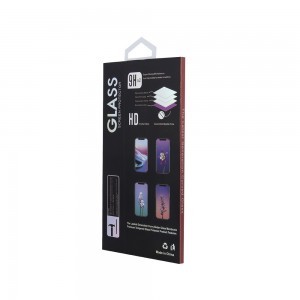 iPhone 14 Pro Max/15 Plus kijelzővédő 6D üvegfólia fekete kerettel