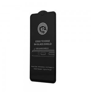 iPhone 14 Pro Max/15 Plus kijelzővédő 6D üvegfólia fekete kerettel