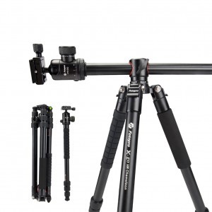 Fotopro X-go HR Chameleon fényképező állvány, tripod gömbfejjel, elforgatható középoszloppal, fekete