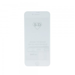 iPhone 7 Plus/8 Plus Kijelzővédő 5D üvegfólia fehér