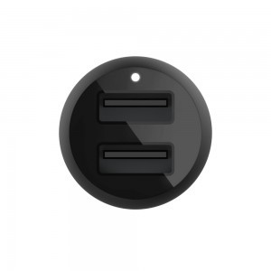 Belkin Boost Charge autós szivargyújtós töltő Dual USB-A 24W + USB-A - Lightning kábel, fekete (CCD001bt1MBK)