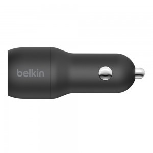 Belkin Boost Charge autós szivargyújtós töltő Dual USB-A 24W + USB-A - Lightning kábel, fekete (CCD001bt1MBK)