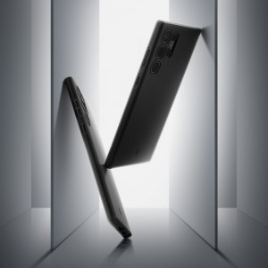 Samsung Galaxy S22 Ultra Spigen Thin Fit ultravékony tok fekete (ACS03911)