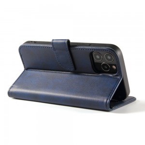 Samsung S20 FE mágneses PU bőr fliptok kártyatartóval kék Alphajack
