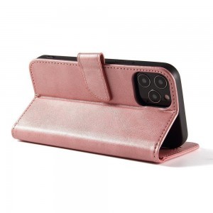 Samsung Galaxy A52 4G / 5G / A52S mágneses PU bőr fliptok kártyatartóval rózsaszín Alphajack