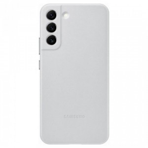 Samsung Galaxy S22 Plus EF-VS906LJE gyári bőr tok világos szürke