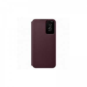 Samsung Galaxy S22 Samsung EF-ZS901CEE Smart Clear View gyári fliptok burgundy