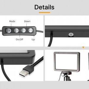 ULANZI VIJIM VL108C USB-s LED lámpa, videólámpa 3200-6500K (2474)-9