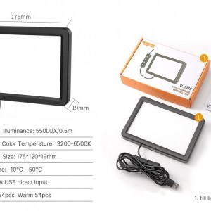 ULANZI VIJIM VL108C USB-s LED lámpa, videólámpa 3200-6500K (2474)-8