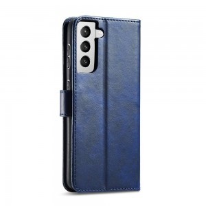 Samsung S22+ Plus Elegant mágneses bőr fliptok kék