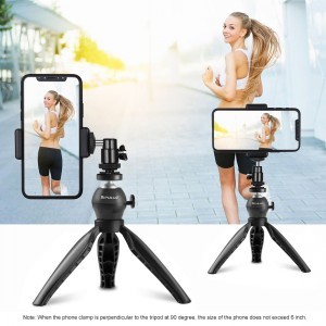 PULUZ mini gömbfej 1/4-es csatlakozással, fekete (PU3056B)-3