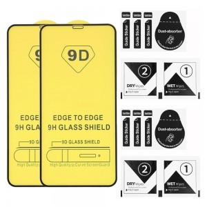 Samsung A12 9D 9H 2db üvegfólia fekete kerettel Alphajack