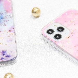 iPhone 12/iPhone 12 Pro Gold Glam tok Pink