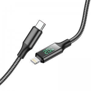 Borofone BU32 Exclusive USB Type-C - Lightning kábel PD 20W 1,2m fekete