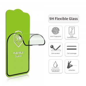 iPhone 11 Bestsuit Flexibilis 5D Hybrid 9H kijelzővédő üvególia fekete