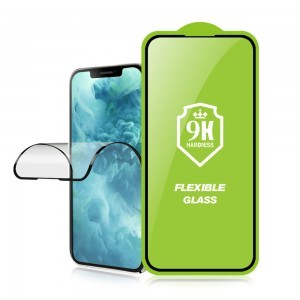 iPhone 12 Pro Max Bestsuit Flexibilis 5D Hybrid 9H kijelzővédő üvególia fekete