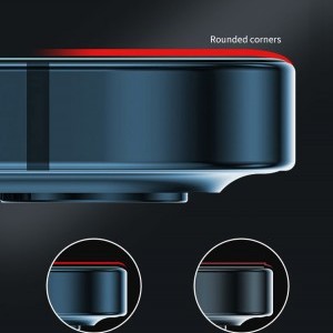 iPhone 12 Pro Max Bestsuit Flexibilis 5D Hybrid 9H kijelzővédő üvególia fekete