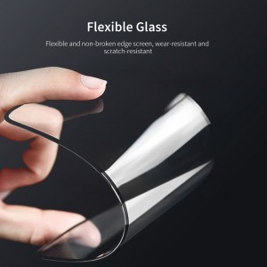 iPhone 13 mini Bestsuit Flexibilis 5D Hybrid 9H kijelzővédő üvególia fekete
