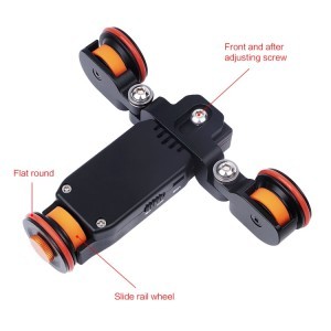 YELANGU L4X motoros dolly kocsi kamerához, mobiltelefonhoz távirányítóval, slider kompatibilis (DCA1715)-12