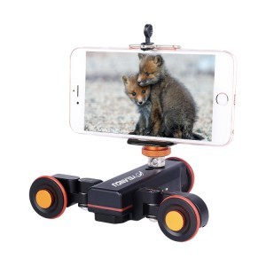 YELANGU L4X motoros dolly kocsi kamerához, mobiltelefonhoz távirányítóval, slider kompatibilis (DCA1715)-11
