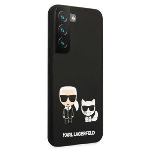 Samsung Galaxy S22 Karl Lagerfeld KLHCS22SSSKCK Karl Choupette Liquid Silicone tok fekete